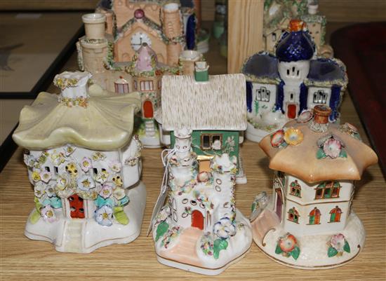 Fourteen Staffordshire cottages, pastille burners